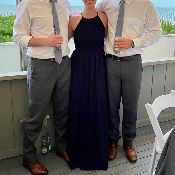 BHLDN chiffon navy dress - Picture 5 of 5